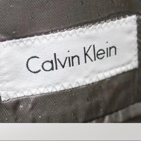 Calvin Klein Pin Stripe Black Blazer Lined Made In Canada 40R 100% Wool Men - Picture 10 of 13